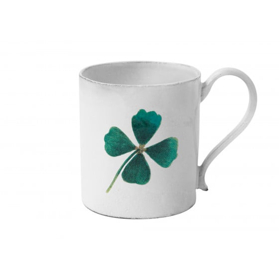 Astier de Villatte 4 Leaves Clover Mug L12,5 x B8,2 x H10 cm