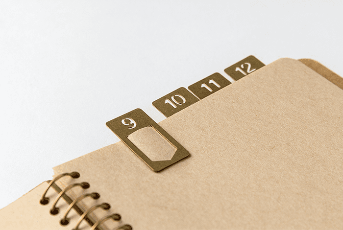 Travelers Company Brass Number Clips 1-12