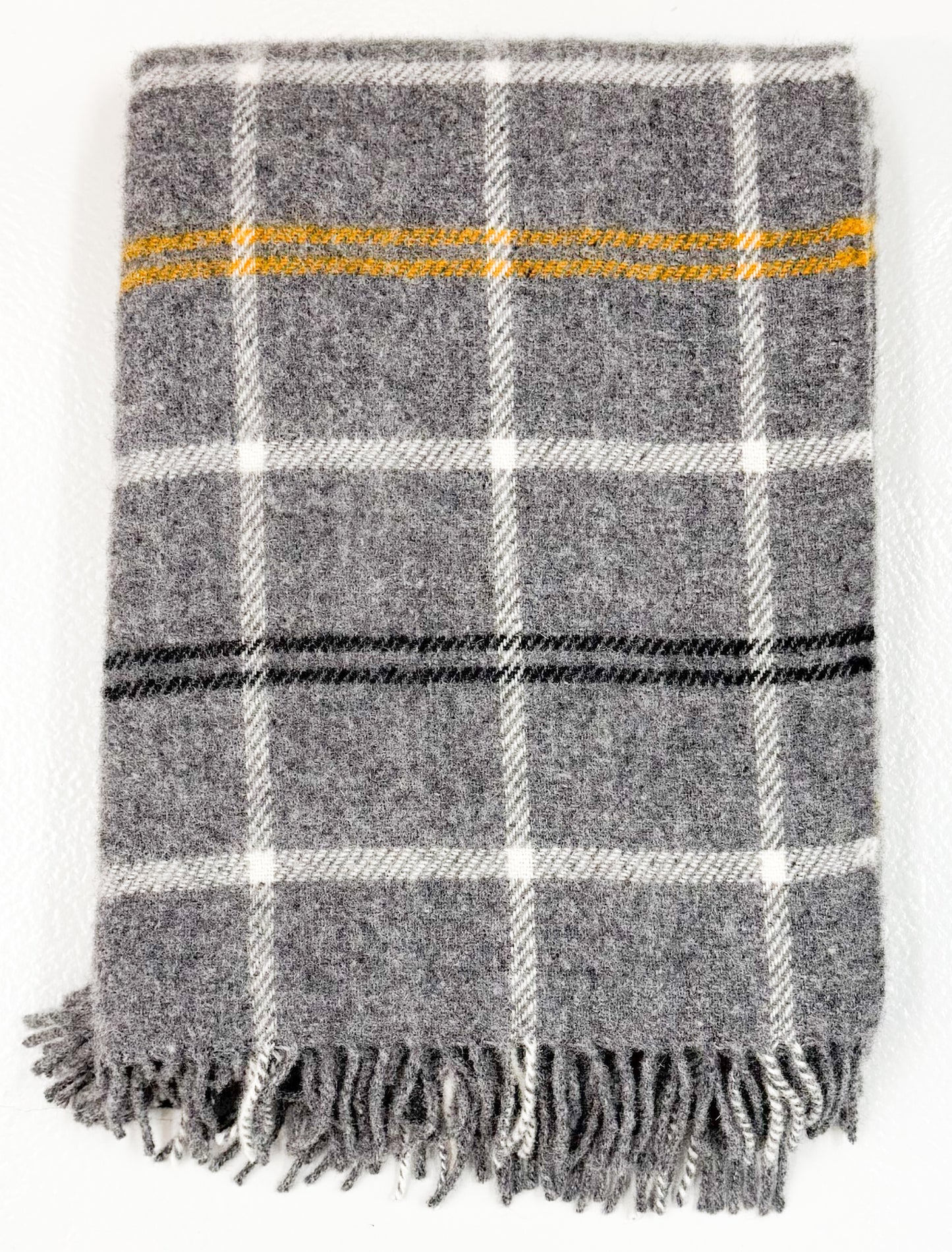 Klippan Yllefabrik Wolldecke Tartan dark grey