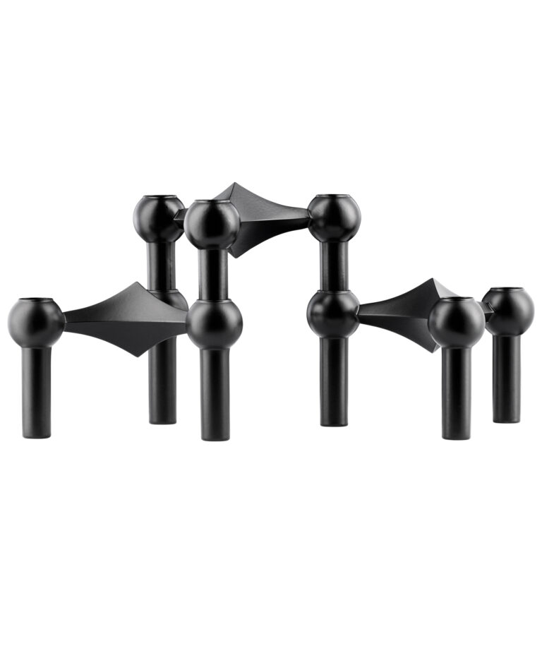 STOFF Nagel Kerzenhalter Black 3er Set