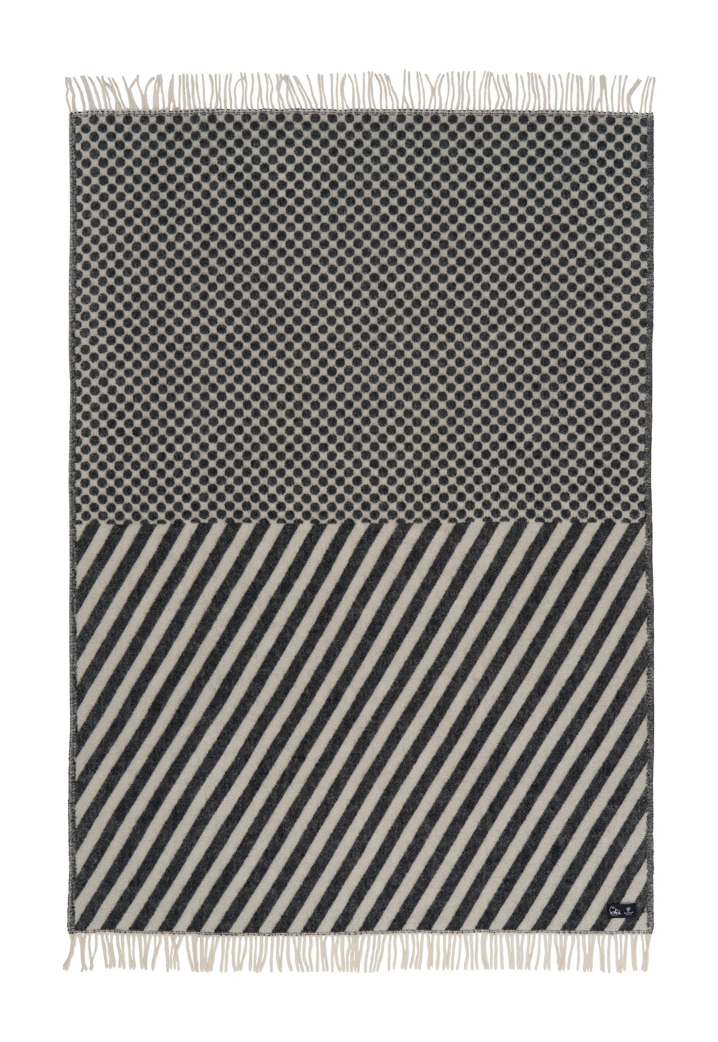 Klippan Yllefabrik Woven Throw Dot & Stripes