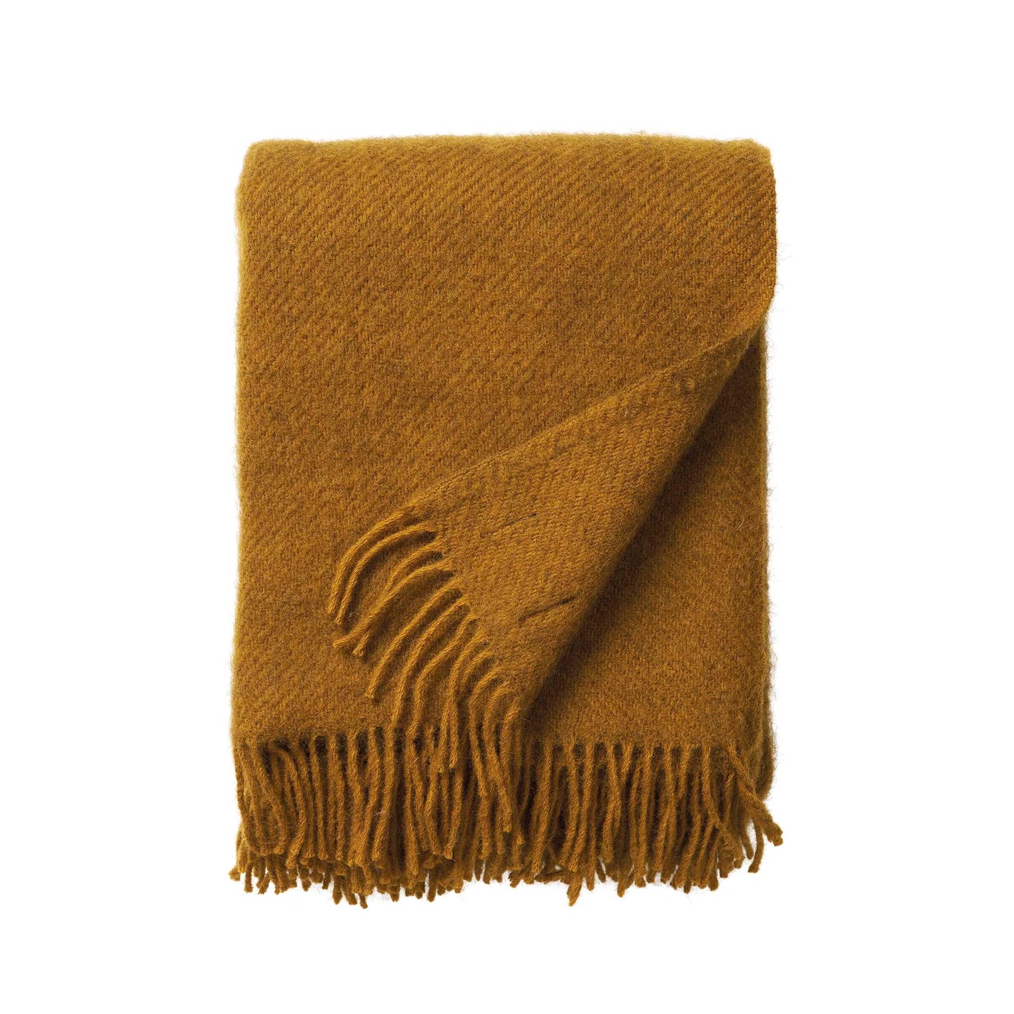 Klippan Yllefabrik Gotland Woven Wool Throw Caramel