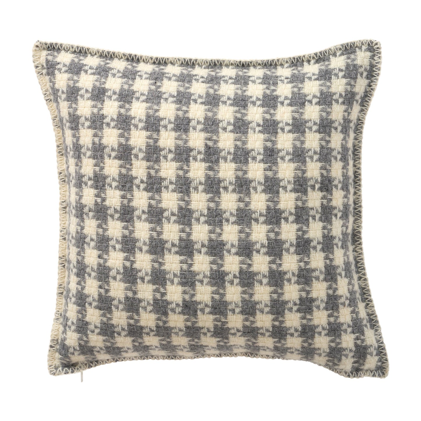 Klippan Yllefabrik Gotland Wool Cushion Cover Dogtooth Grey