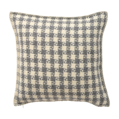 Klippan Yllefabrik Gotland Wool Cushion Cover Dogtooth Grey