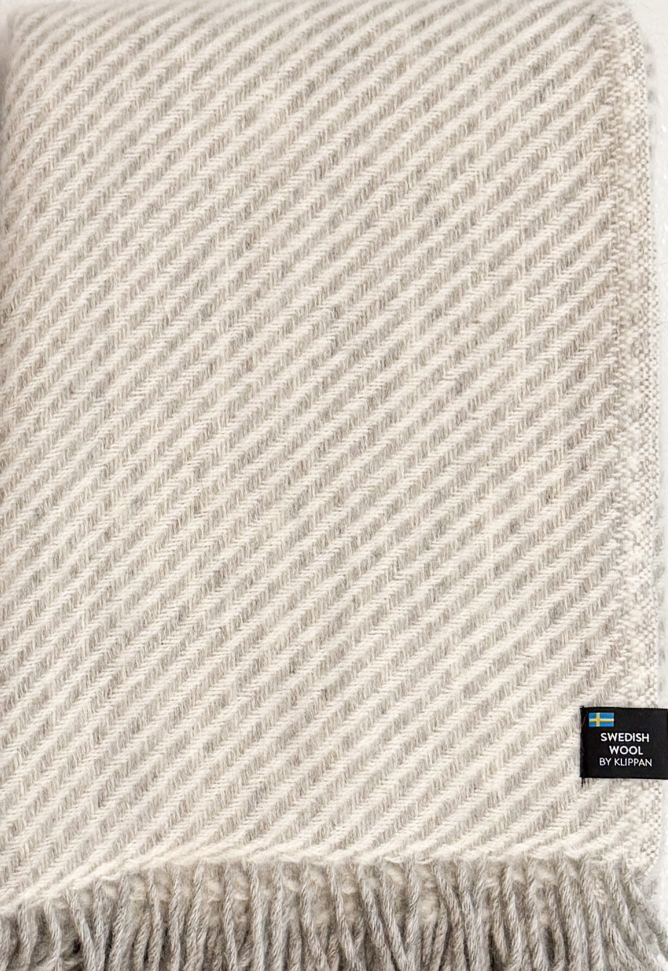Klippan Yllefabrik Woven Throw Carl White Melange