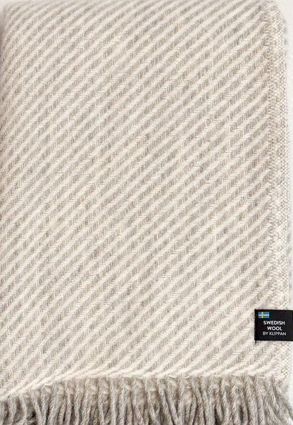 Klippan Yllefabrik Woven Throw Carl White Melange