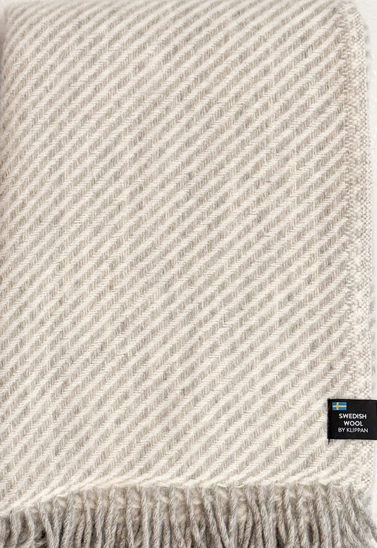 Klippan Yllefabrik Woven Throw Carl White Melange