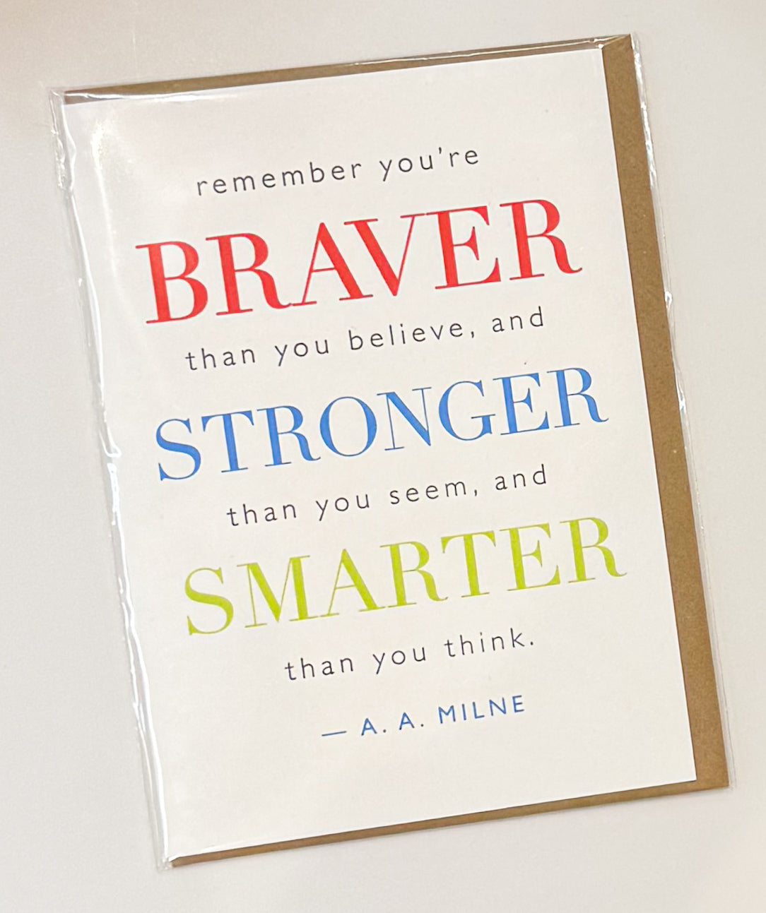 Archivist Grußkarte Braver Stronger Smarter