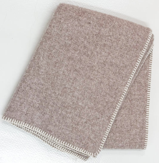 Klippan Yllefabrik Wolldecke 130x180cm Uno Beige Melange