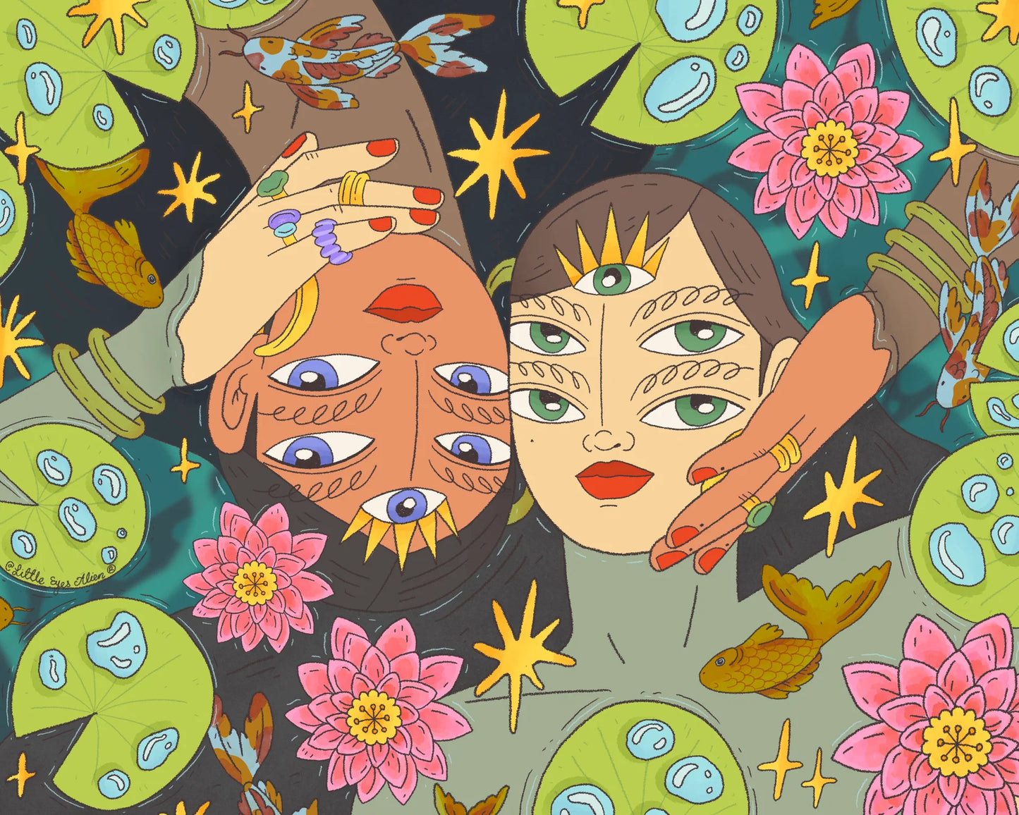 Yày Atelier Tap Art Poster Water Lilies LEA x YÁY