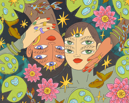 Yày Atelier Tap Art Poster Water Lilies LEA x YÁY