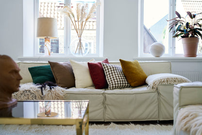 Klippan Yllefabrik Gotland Wool Cushion Cover Dogtooth Black