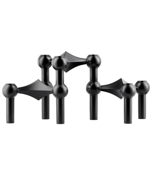 STOFF Nagel Kerzenhalter Black 3er Set