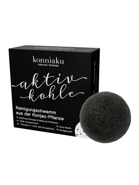 konnìaku Konjac Schwamm Aktivkohle
