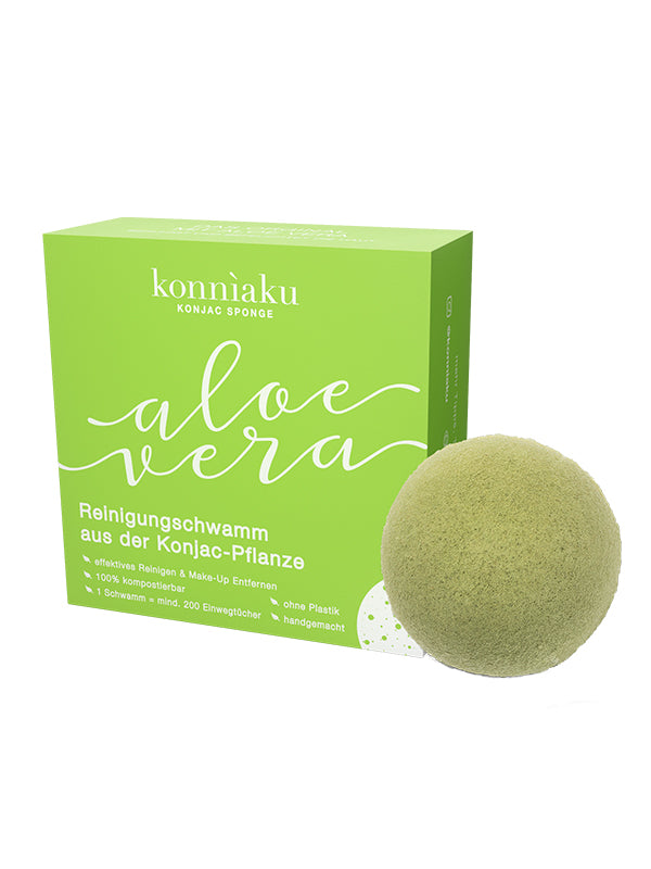 konnìaku Konjac Schwamm Aloe Vera