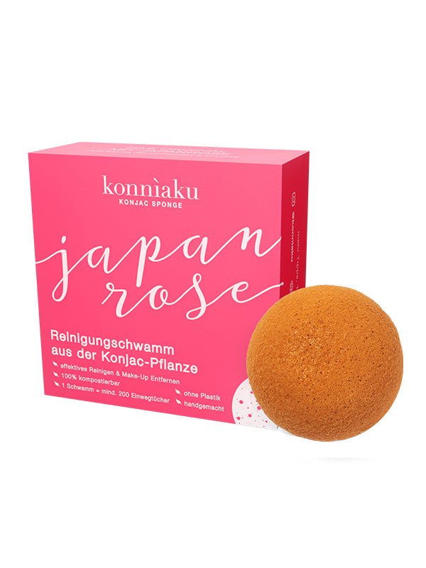 konnìaku Konjac Schwamm Japanrose